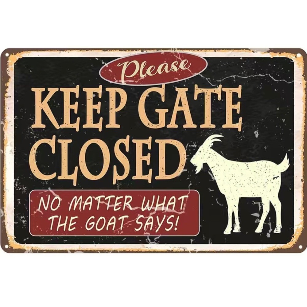 Goats Metal Sign
